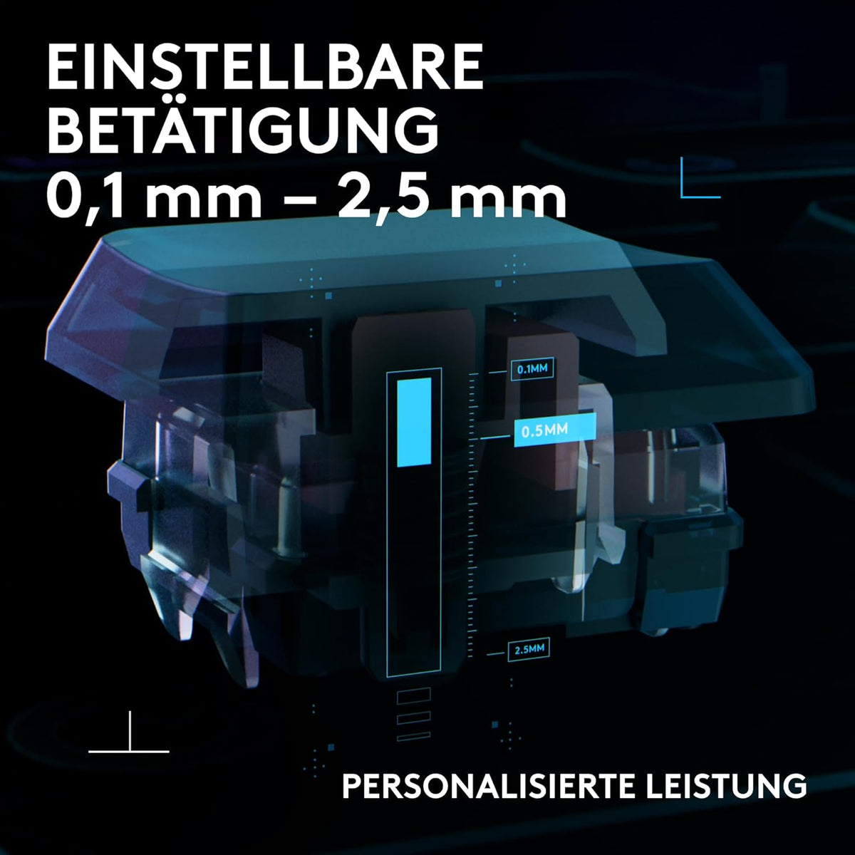 Logitech G G515 LIGHTSPEED TKL kabellose flache Gaming-Tastatur (Schwarz)
