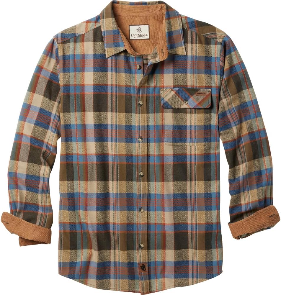 Legendary Whitetails Herren-Langarm-Flanellhemd mit Knopfleiste aus 100 % Baumwolle