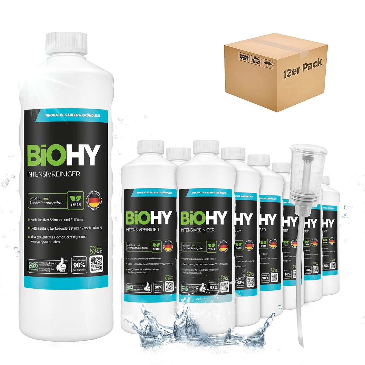 BiOHY Wischroboter Reiniger für Station mit Orangenduft (2 x 1 Liter)