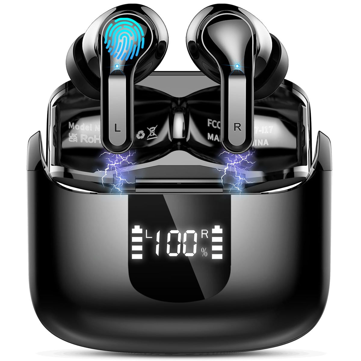 2026 Kopfhörer Kabellos Bluetooth 5.4 Kopfhörer, 6D-Stereo Ohrhörer in Ear