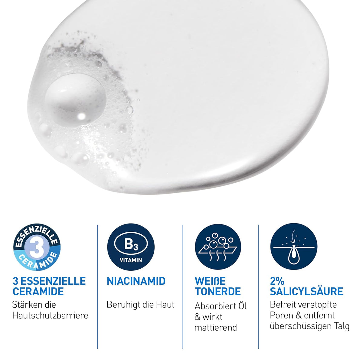 CeraVe Porentiefe Reinigung Waschgel für das Gesicht gegen Pickel, 236 ml