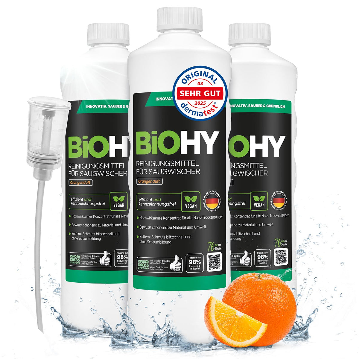 BiOHY Wischroboter Reiniger für Station mit Orangenduft (2 x 1 Liter)