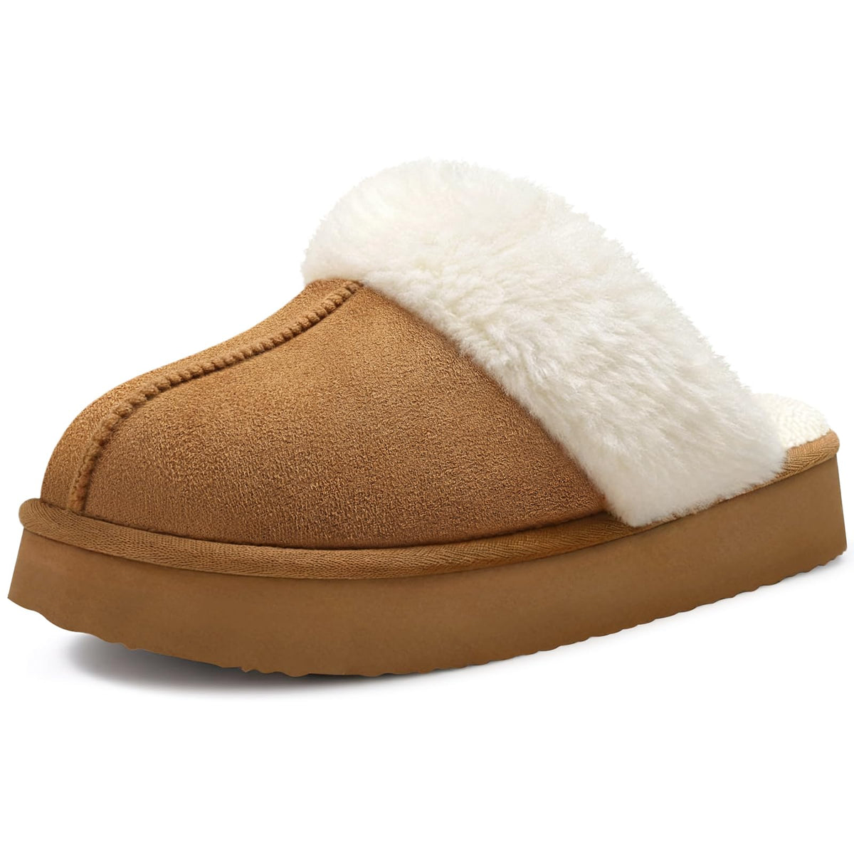 Litfun Fuzzy Slippers for Women Memory Foam Indoor House Shoes