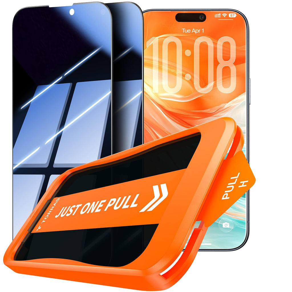 TORRAS für iPhone 18 Pro für Panzerglas TOP 9H+, Auto-Montage, 2 Stück