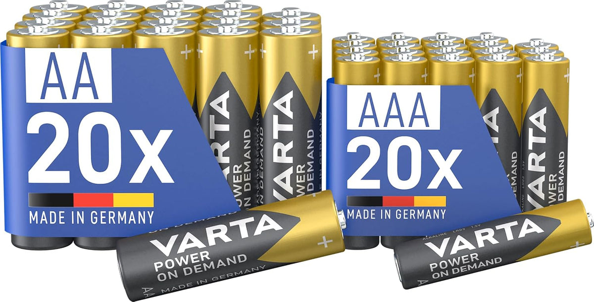 Varta Batterien AAA 100 Stück Power on Demand Alkaline 1,5 V Vorratspack