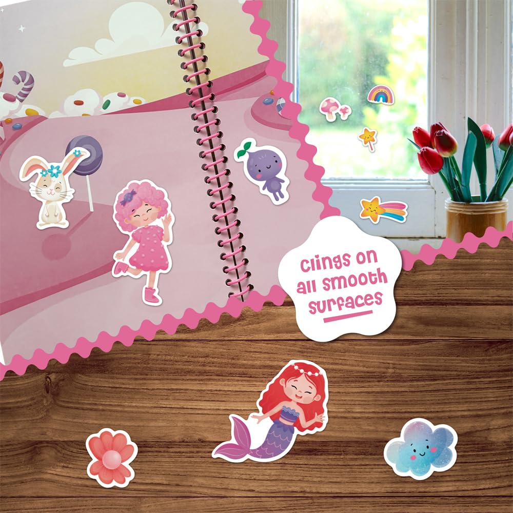 Stick4Ever Jelly Sticker Book® - for Kids - Waterproof, Easy to Clean Reusable Sticker Book for Toddlers- Reusable Road Trip Activities for Kids - Stocking Stuffers for Toddlers (Farm)