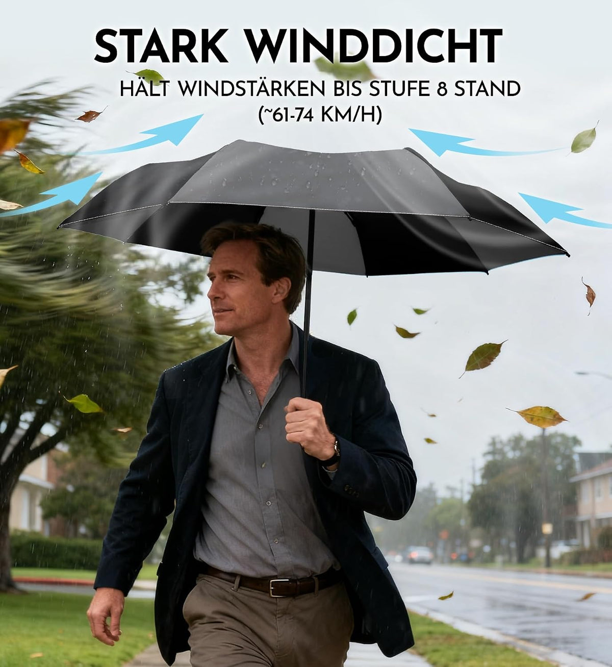 LILAC Regenschirm Klein Stabil Windfest