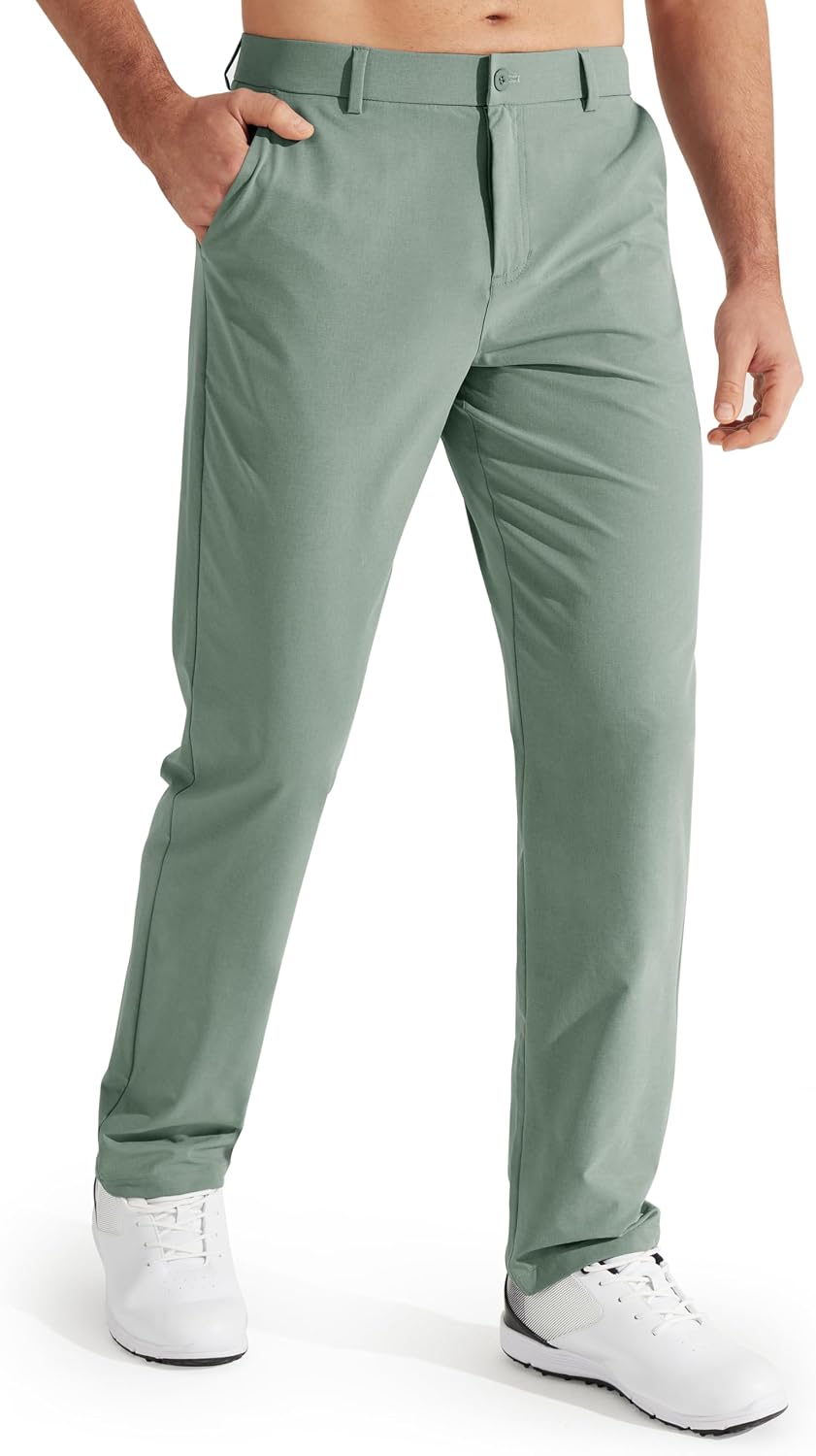 Libin Herren Golfhose Stretch Business-Hose 30"/32"/34" schnelltrocknende, leichte, bequeme Freizeithose mit Taschen