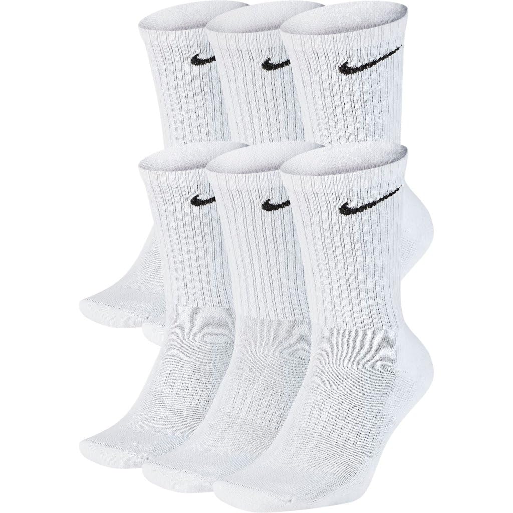 NIKE 6 Paar Socken Herren Damen Weiß Tennissocken Sparset SX7664