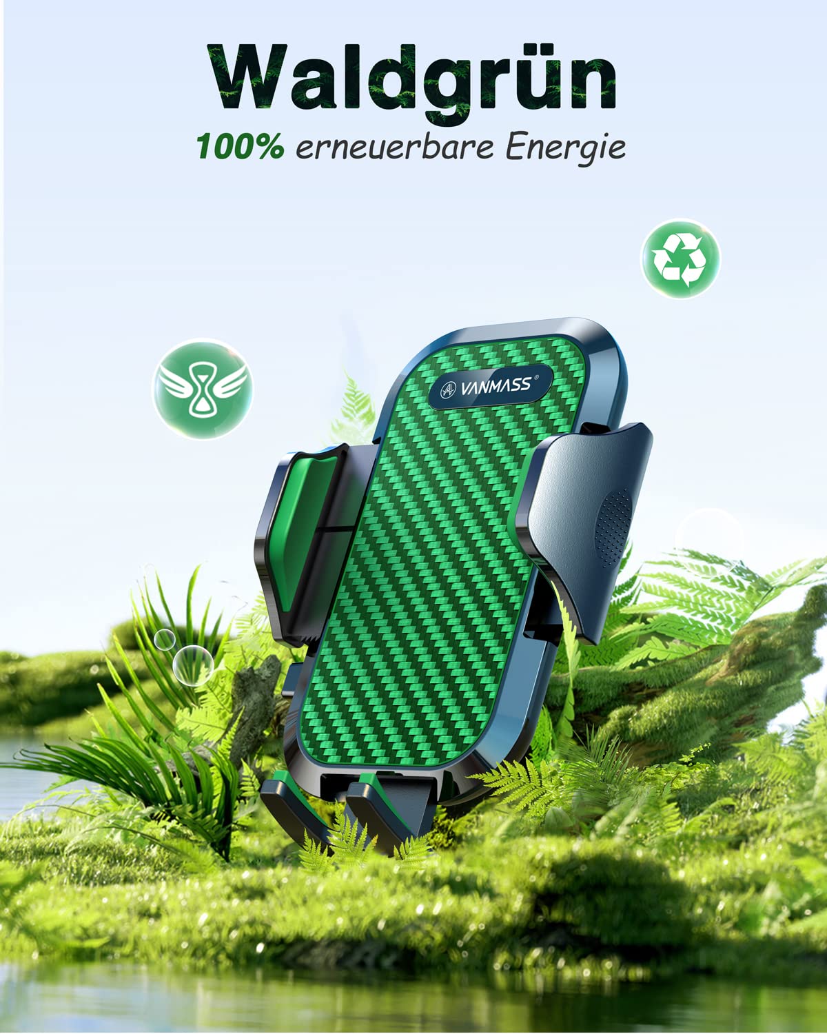 VANMASS 2026【Militär-Klasse】Handyhalterung Auto Upgrade【Stärkste Saugnapf & Lüftungshaken】4 in 1 Handy Halterung Auto 360° Drehbar Handyhalter Auto Armaturenbrett Scheibe Wand für iPhone Samsung usw