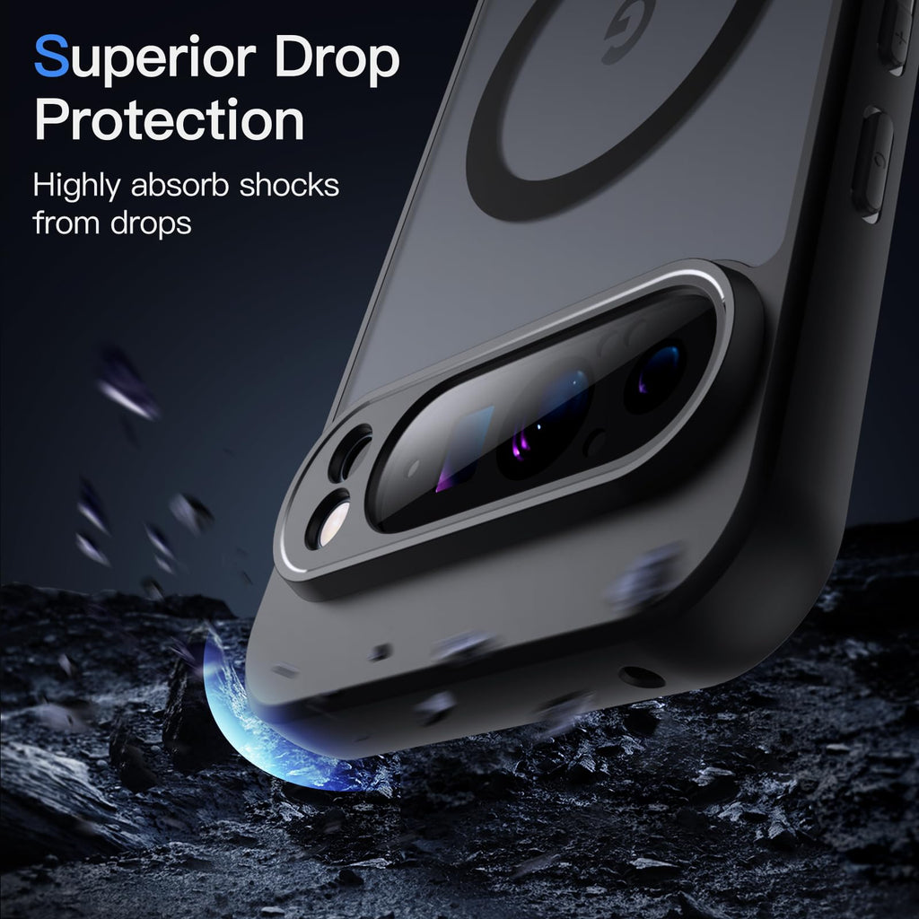 JETech Magnetische Hülle für Google Pixel 10/10 Pro, Obsidian
