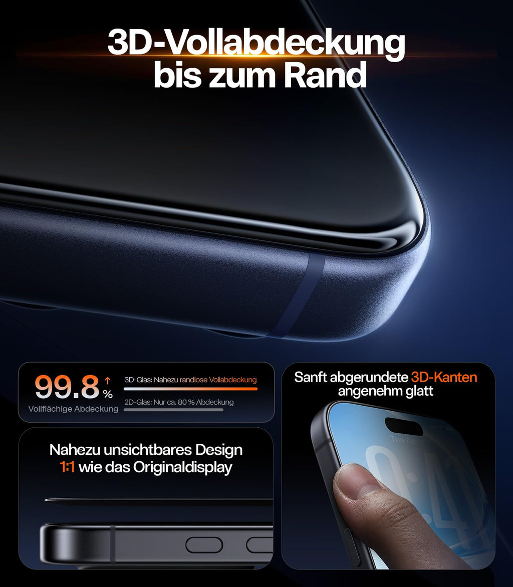 TORRAS für iPhone 18 Pro 9H+ Kratzfest Kameraschutz HD-Klares, Grau