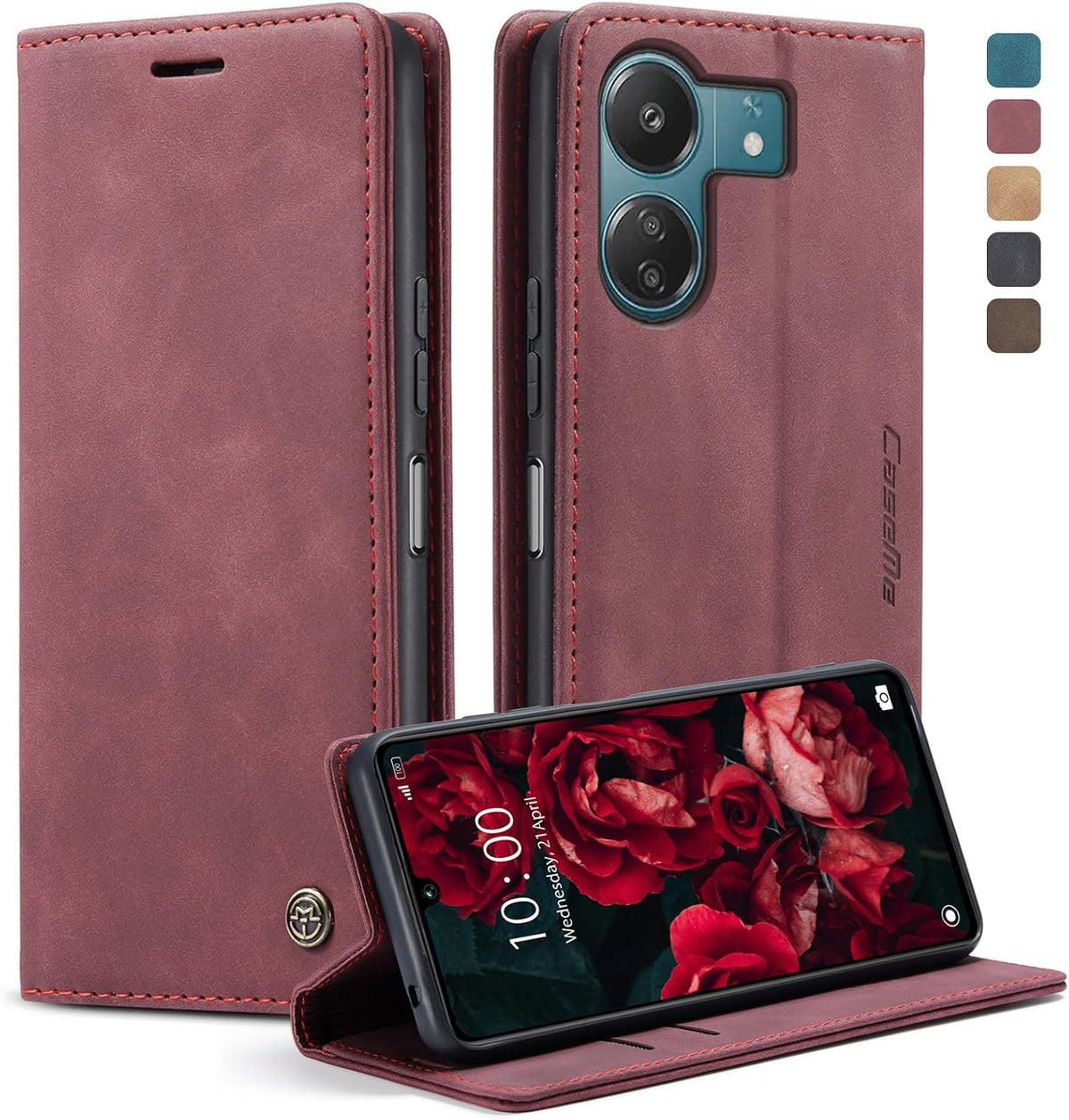 Handyhülle für Honor Magic 6 Pro hülle Premium PU klapphülle RFID Lederhülle Faltbare Schutzhülle Kartenfach Standfunktion Handytasche hülle Honor Magic 6 Pro 5G - Schwarz