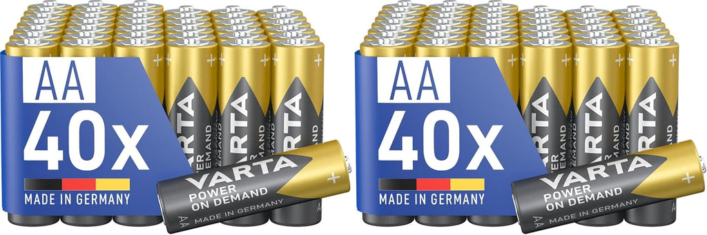 Varta Batterien AAA 100 Stück Power on Demand Alkaline 1,5 V Vorratspack