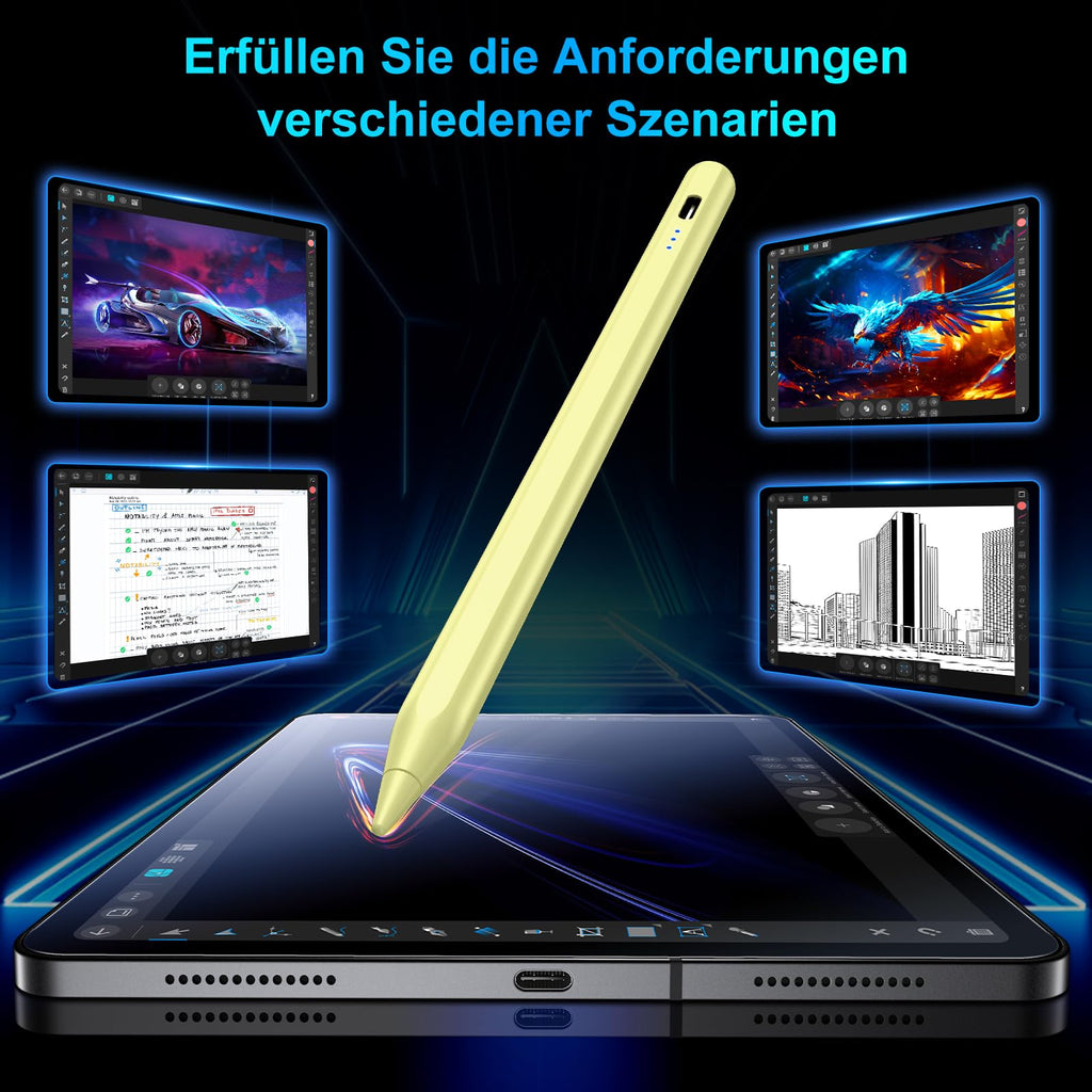 Stift für iPad, (2018-2025) Pencil 2nd Generation für Apple mit Schnellladeleistung Palm Rejection und Neigungssensitivität Stylus für i Pad 6-10, i Pad Pro 13''/12,9''/11'', Mini 6/5, Air 5/4/3