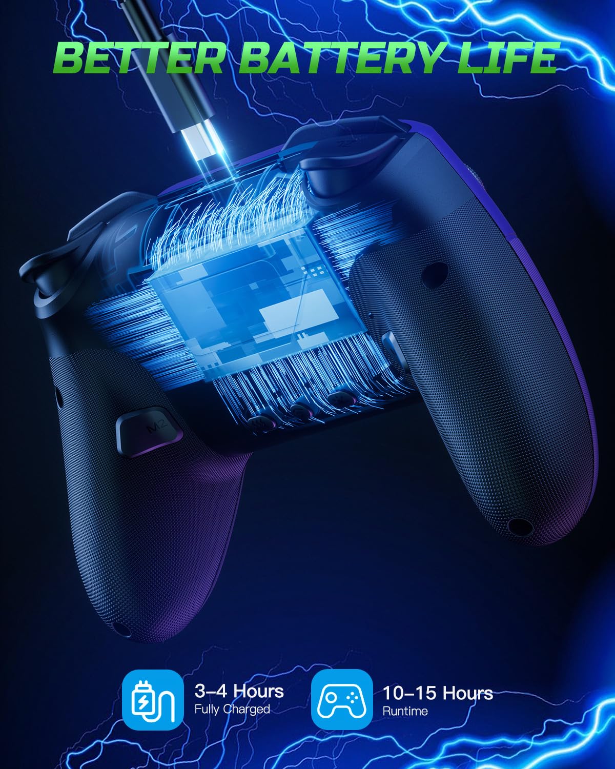 VOYEE Switch Controllers kompatibel mit Switch/Lite/OLED/Windows, Programmierbar RGB Blitz LED, Drahtloser Pro Controller mit Eine Schlüsselpaarung Vibration Aufwachen