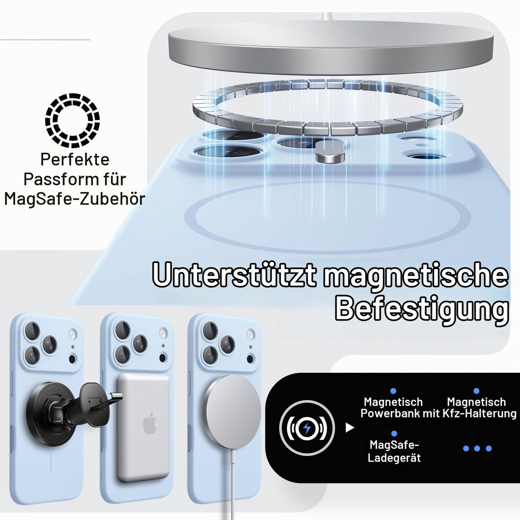 JETech Magnetische Dünne Hülle für iPhone 18 Pro, Schwarz