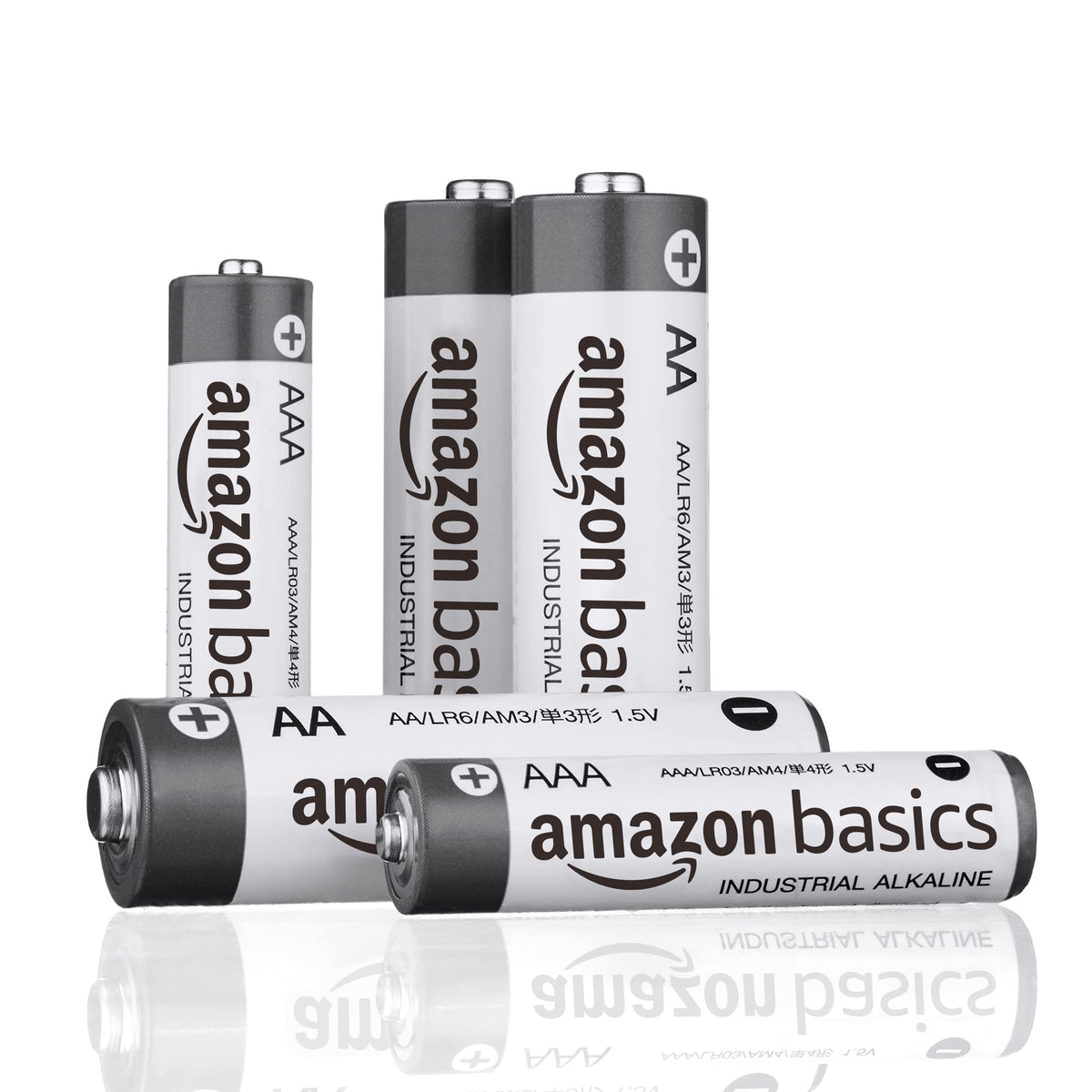 Amazon Basics AA- Alkali-Batterien, 1,5 V, 5 Jahre lagerfähig, 40 Stück