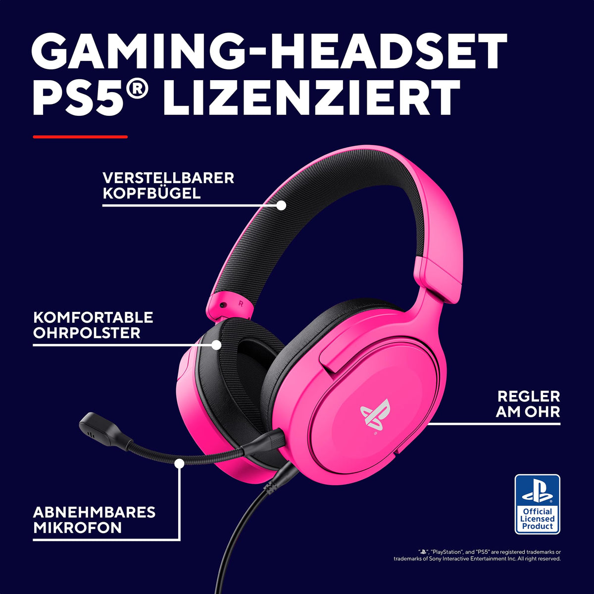 GXTrust Forta PS5 Gaming Headset Lizenziert für PlayStation 5, Weiß