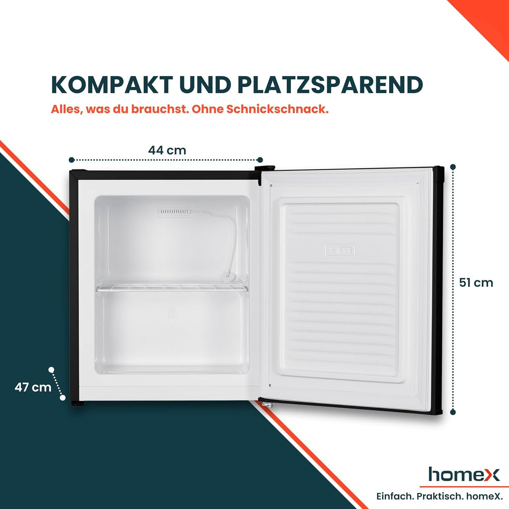 homeX FM1015-B Mini Gefrierschrank Gefriertruhe klein 33L Nutzinhalt