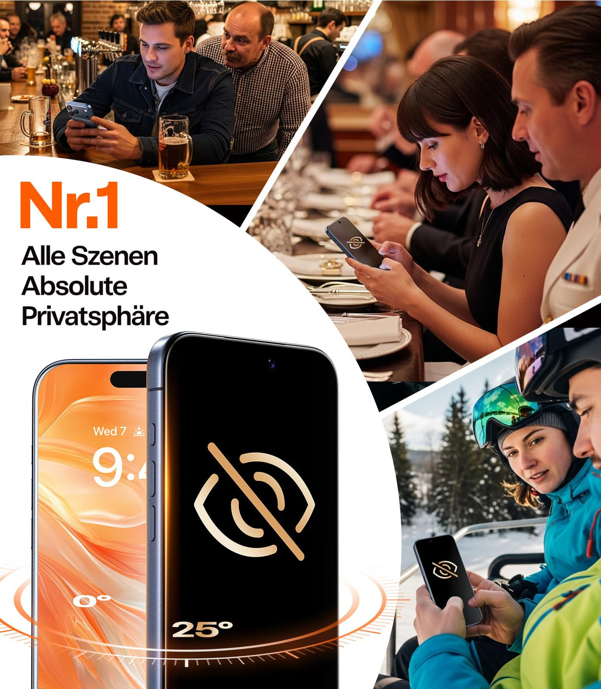 TORRAS für iPhone 18 Pro für Panzerglas TOP 9H+, Auto-Montage, 2 Stück