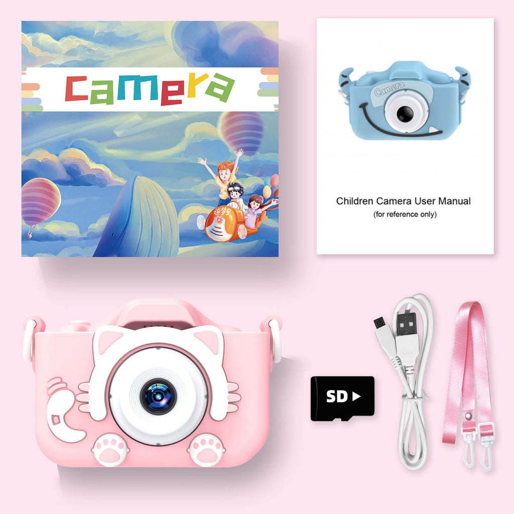 Goopow Kids Camera Toys for 3-8 Year Old Girls Boys,Children Digital Video Camcorder Camera with Cartoon Soft Cover, Best Chritmas Birthday Festival Gift for Kids