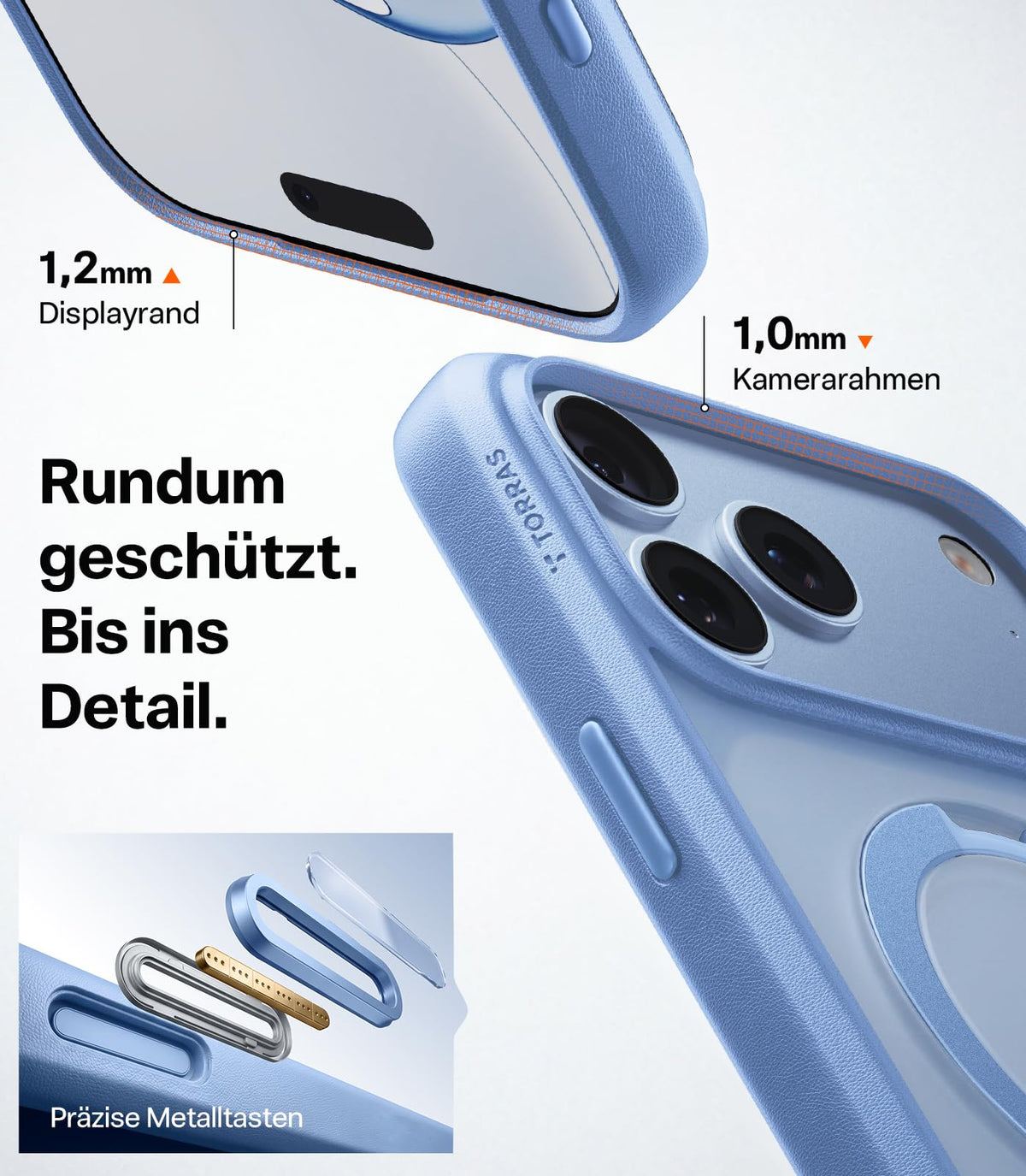 TORRAS Ostand Q3 Spin für iPhone 18 Pro Hülle für MagSafe 360°Stand Schwarz