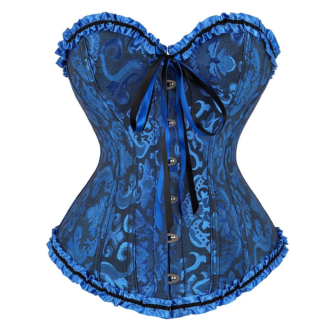 Bustier Corset Top for Women | Overbust Lace Up Waist Cincher Shapewear Lingerie