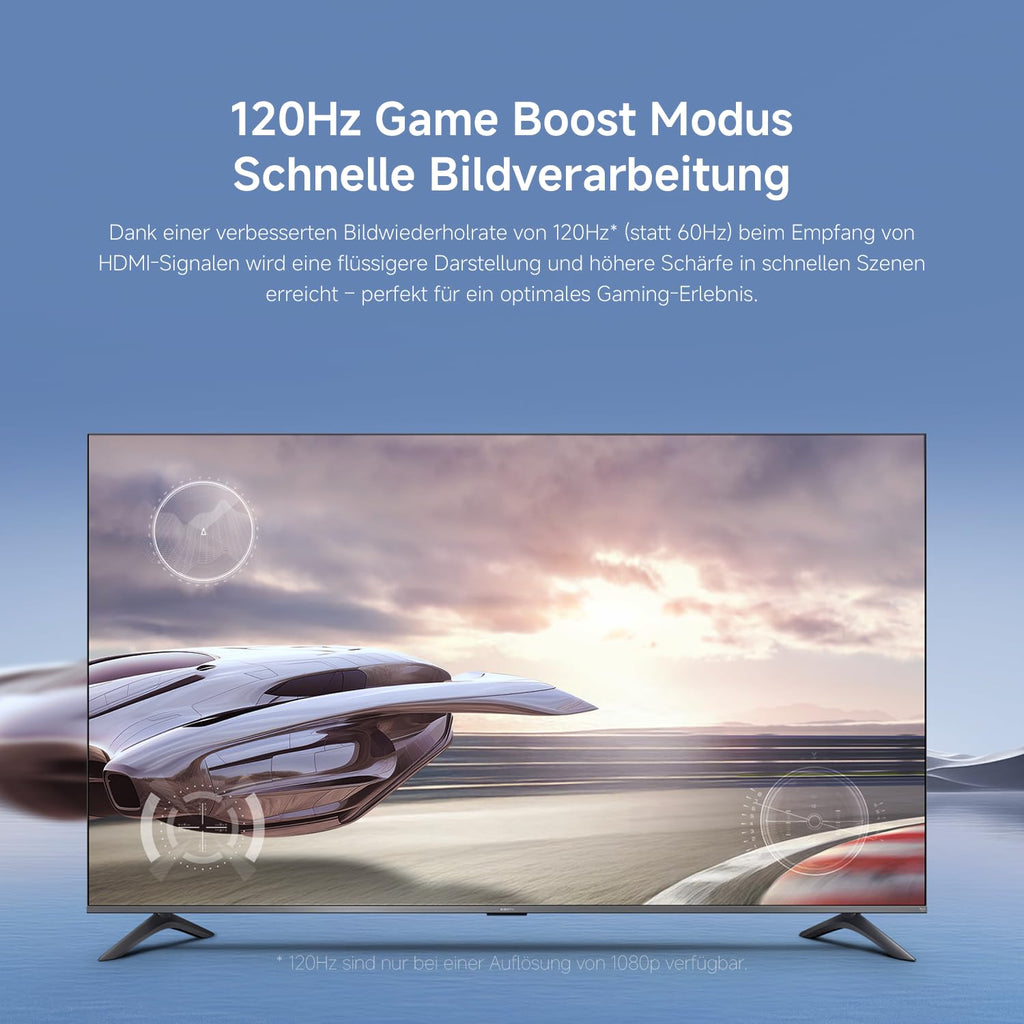 XIAOMI F2 Smart Fire TV 43 Zoll, 108 cm Fernseher (4K UHD, HDR10, Rahmenloses Metallgehäuse, Prime Video, Netflix, Alexa Sprachsteuerung, HDMI 2.1, Bluetooth, USB, Triple Tuner) Modelljahr:2022
