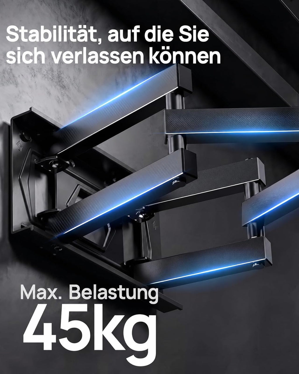 PERLESMITH TV-Wandhalterung, TV-Wandhalterung für 26-70 Zoll Fernseher, 45 kg