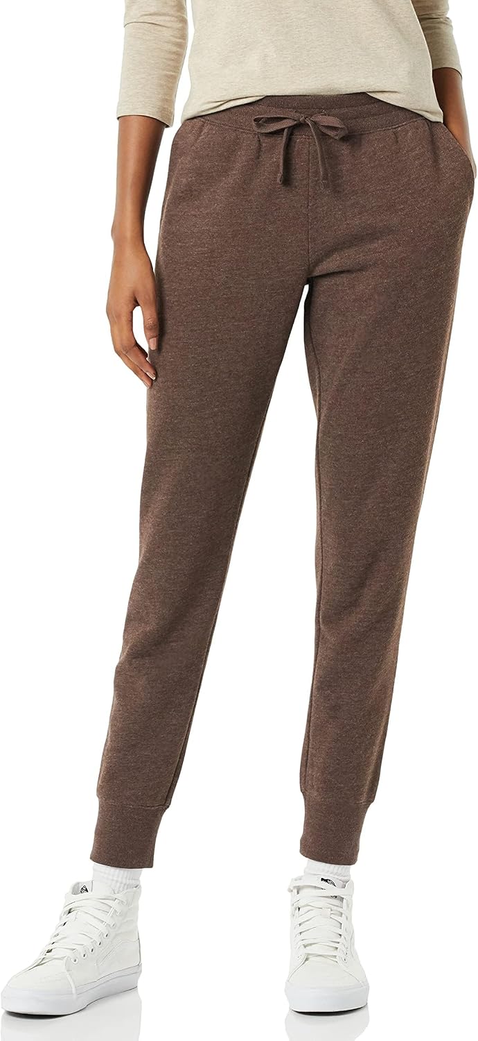 Amazon Essentials Women's Cotton Fleece Jogger Sweatpants with Drawstring (Available in Plus Size)