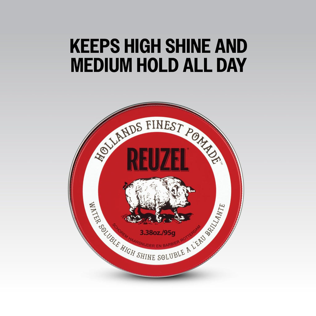 Reuzel Faserpomade, geringer Glanz, fester Halt, texturiertes, volleres Aussehen, im Laufe des Tages leicht neu frisierbar, 3,38 oz/95 g