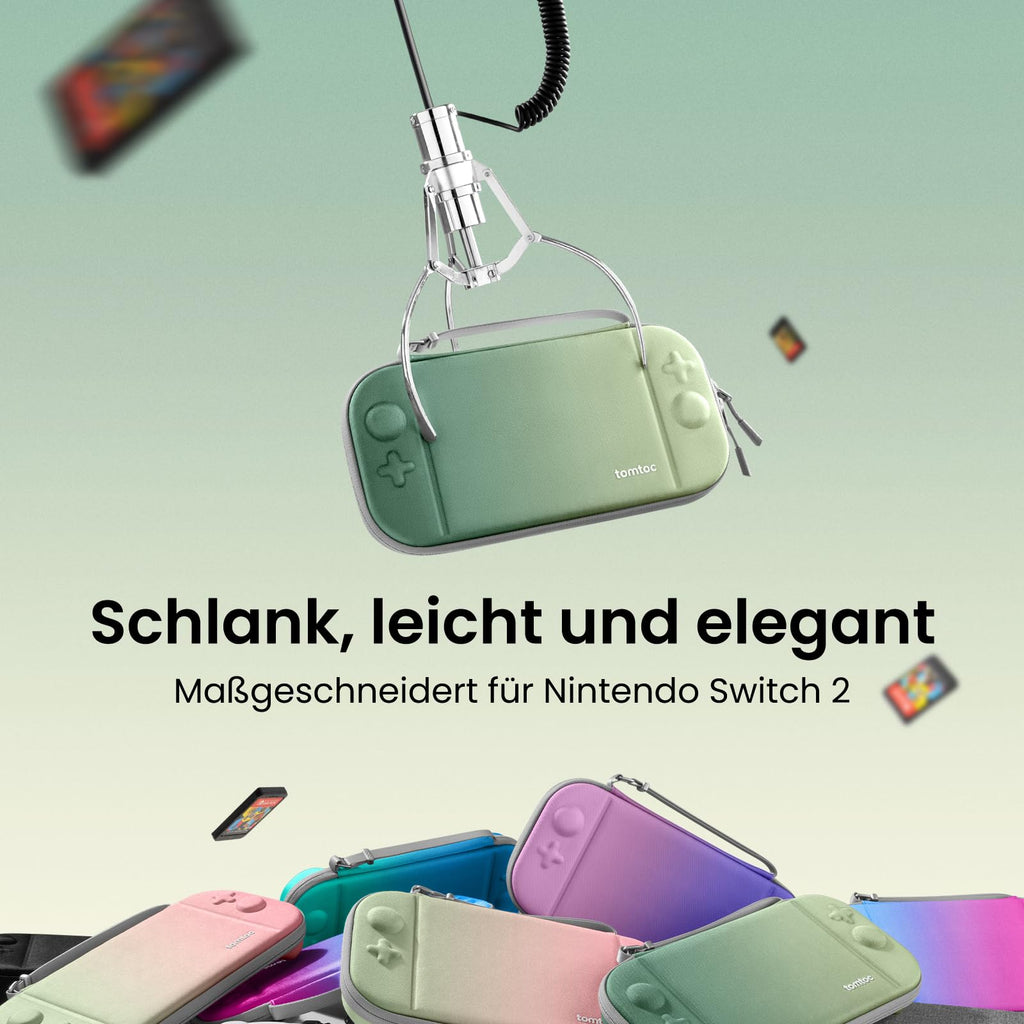 tomtoc Slim Tasche für Nintendo Switch 2, Schutz nach Militärstandard