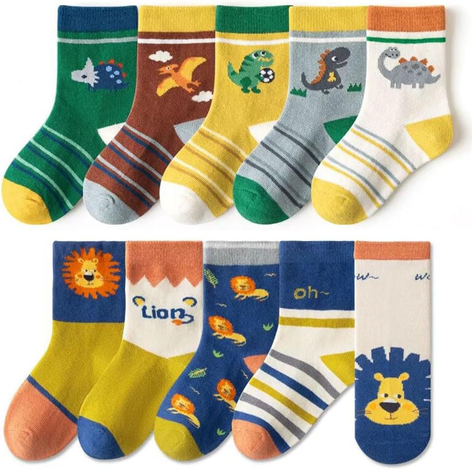 FedMois 10 Paires Chaussettes chaudes hiver en Coton Garçons Filles Socquette Enfant