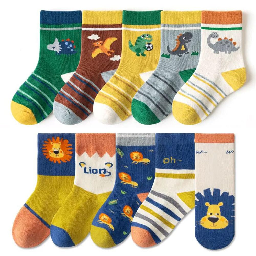 FedMois 10 Paires Chaussettes chaudes hiver en Coton Garçons Filles Socquette Enfant