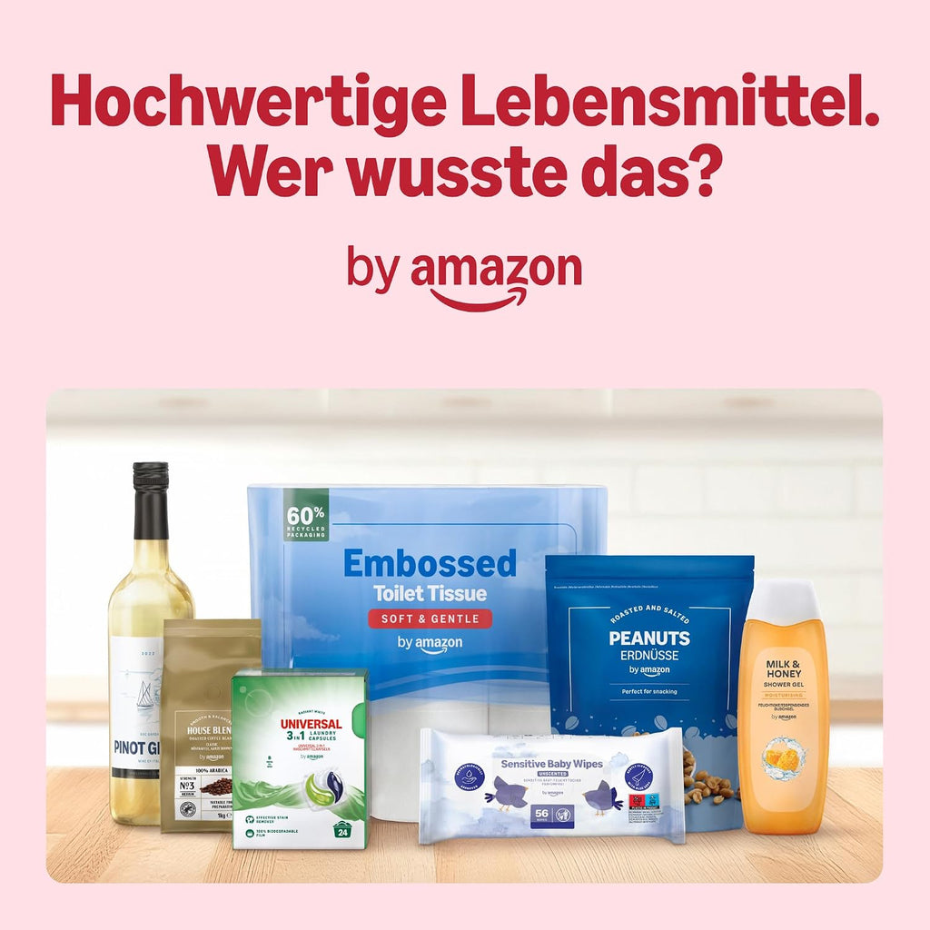 by Amazon Premium Toilettenpapier, 4-lagig, 48 Rollen (4 Packungen à 12 Stück), 160 Blatt pro Rolle, FSC-zertifiziert