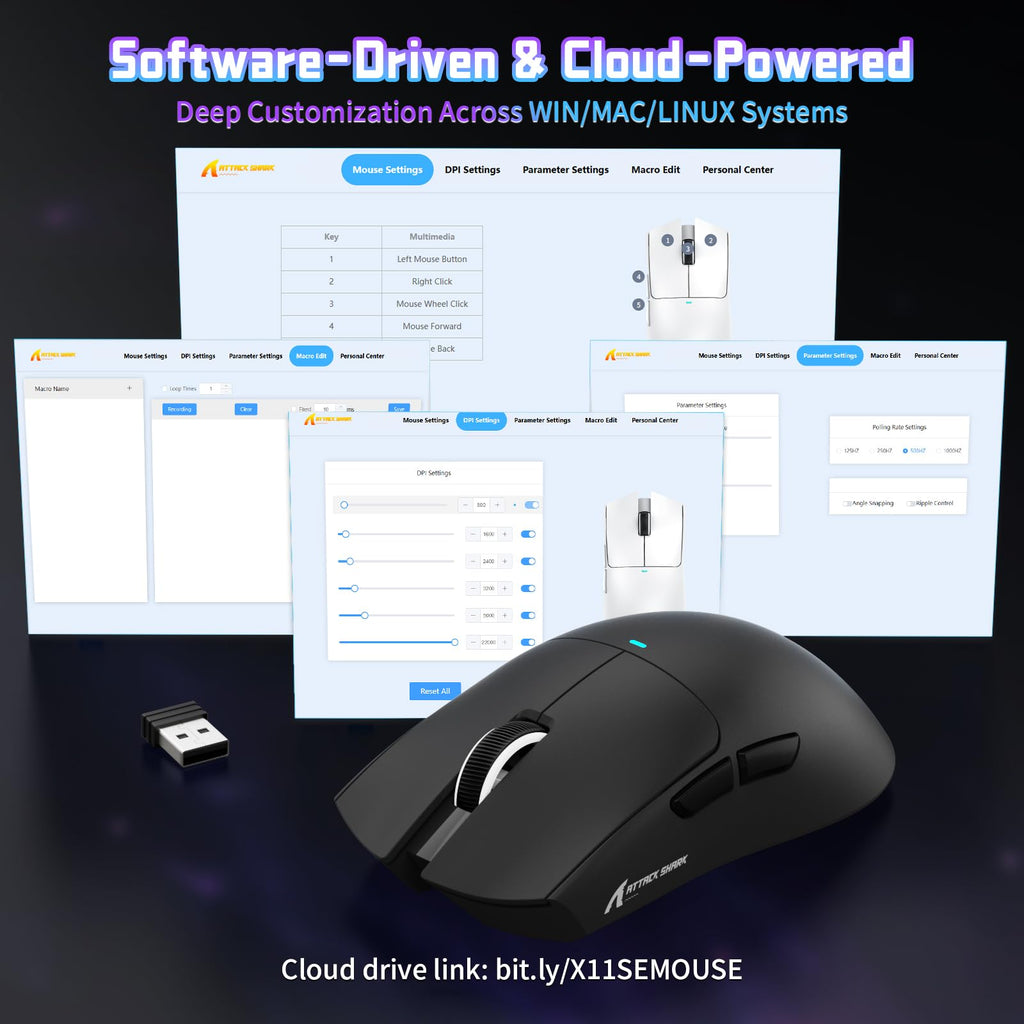 ATTACK SHARK X11SE Kabellose Gaming-Maus