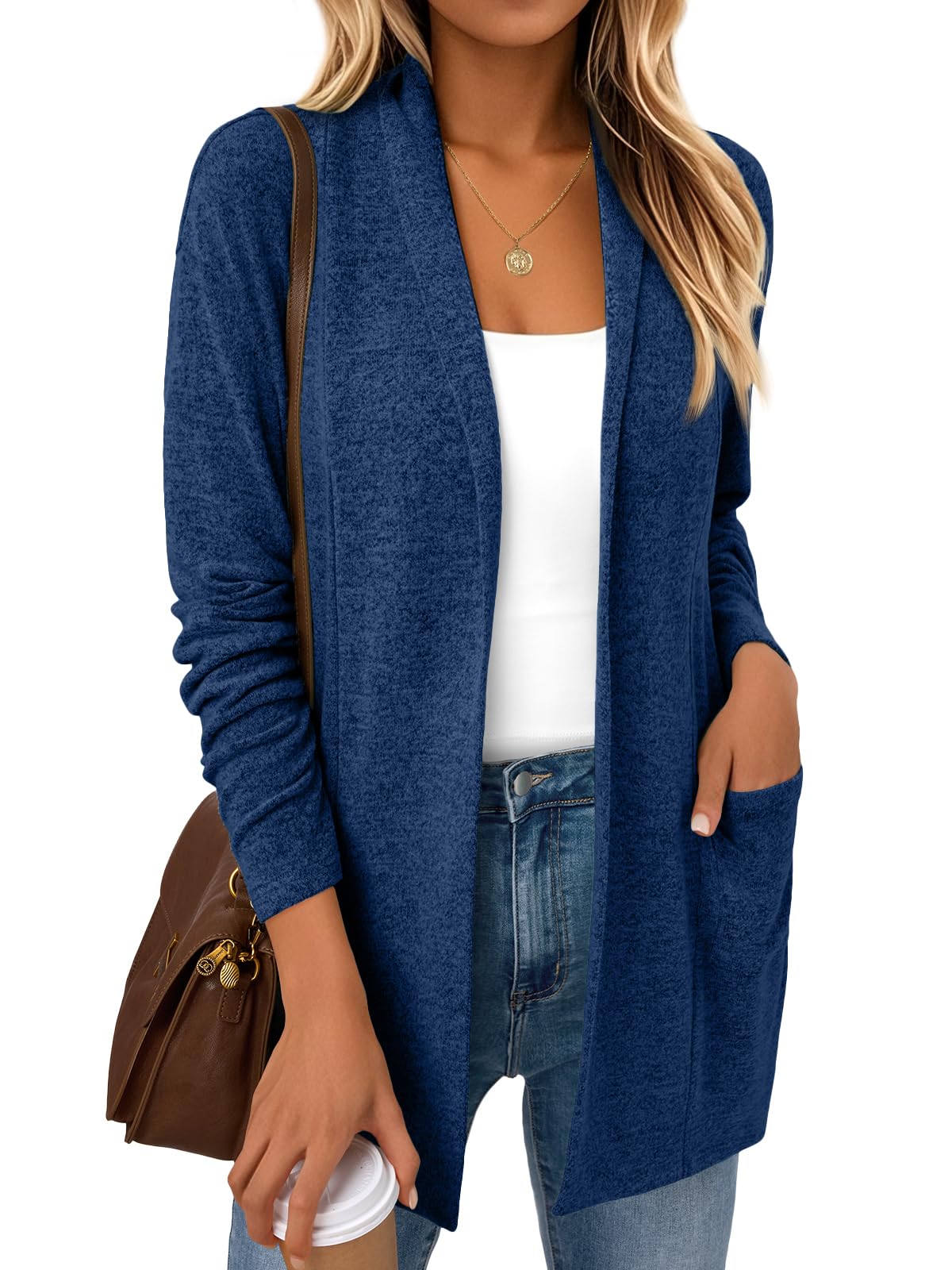 LILLUSORY Damen-Cardigan, leichte Strickjacke, Herbst-Outfits