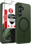 LeYi für Samsung Galaxy A06 4G Hülle für Magsafe mit 2X Panzerglas-Schwarz