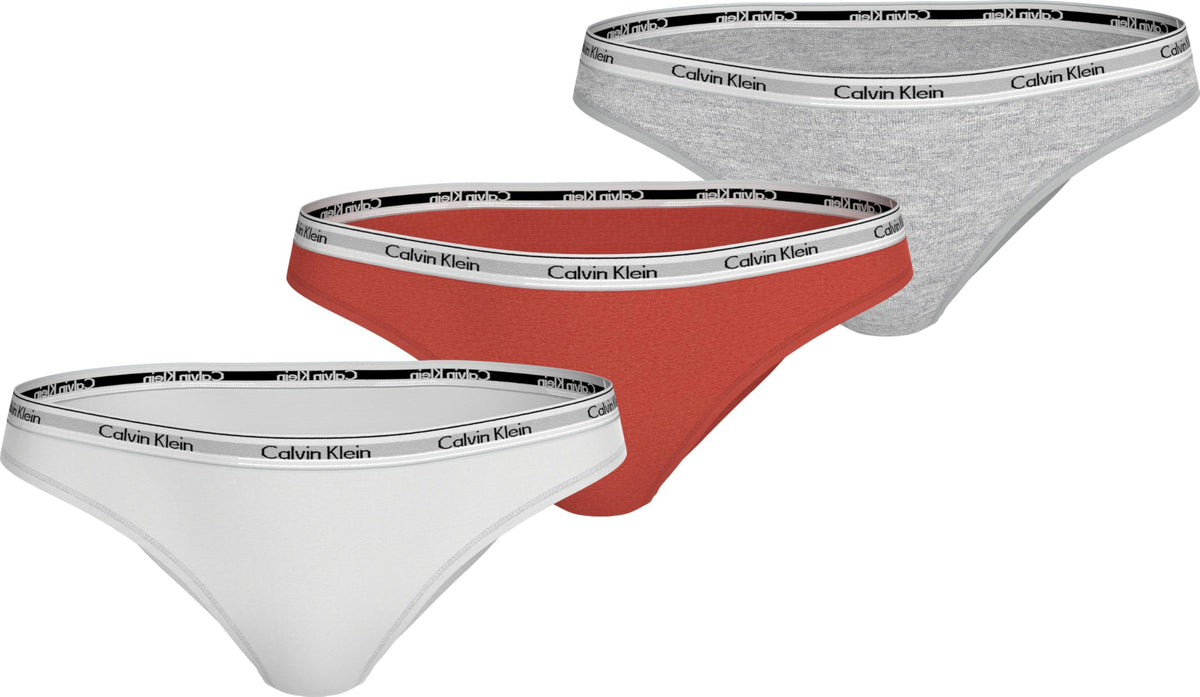 Calvin Klein Damen 3er Pack Slips Bikini Form Baumwolle mit Stretch