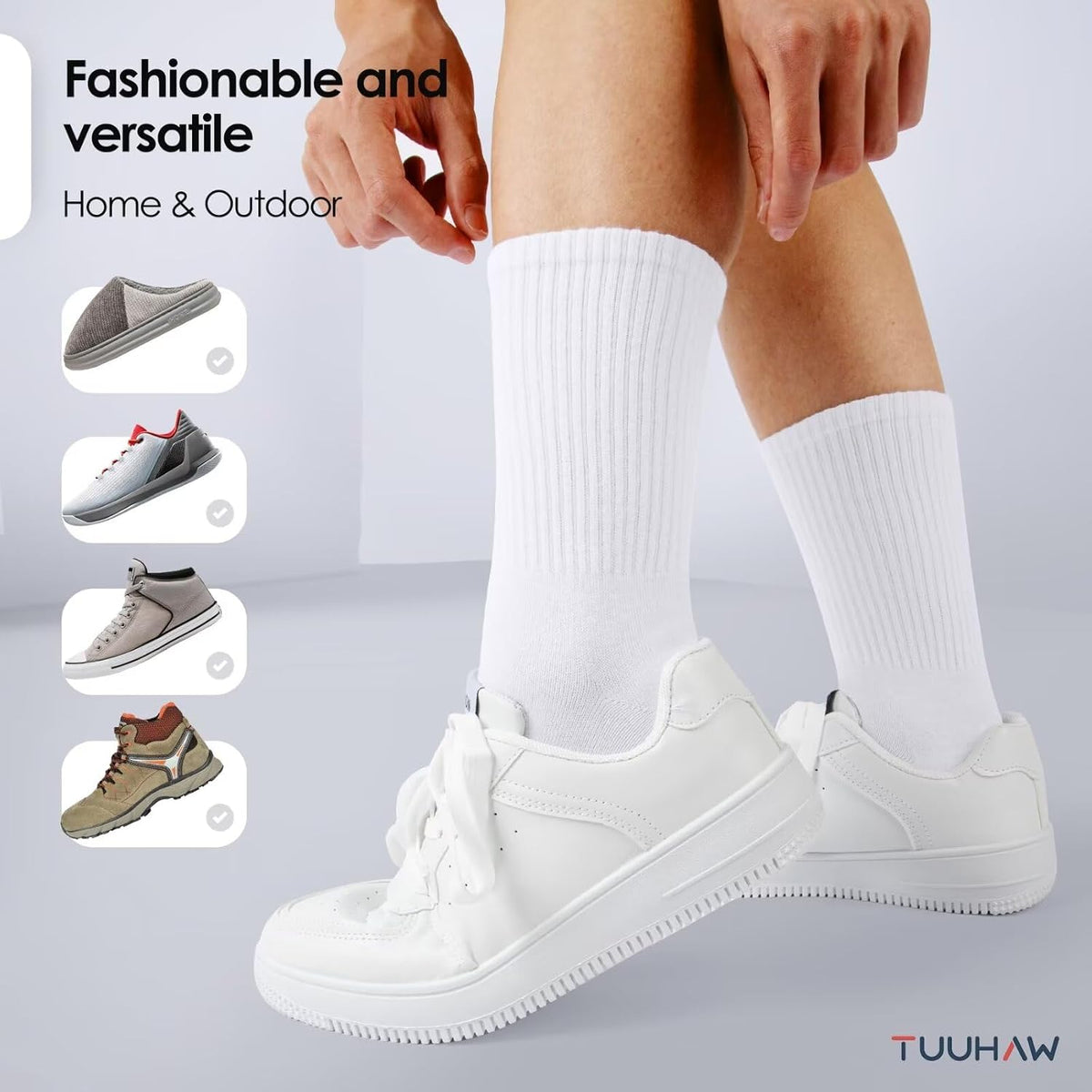 Chaussettes Homme Femme Coton Sport Tennis Course Golf (Lot de 6/12)