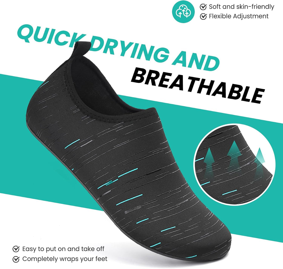 sportvibe Water Shoes Beach Swim Sea Shoes for Men Women