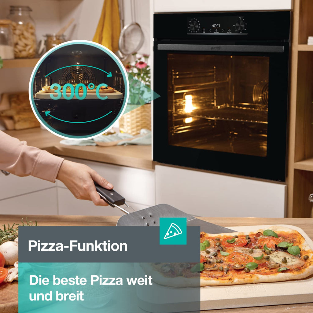 Gorenje BOA6737AO1X Einbaubackofen / 73 Liter/BigSpace/Heißluft / 250° maximale Ofentemperatur/EcoClean-Email / 2fach verglast / 9 Funktionen/EEK: A/Minimale Einbaumaße (HxBxT): 60x 56x 58 cm