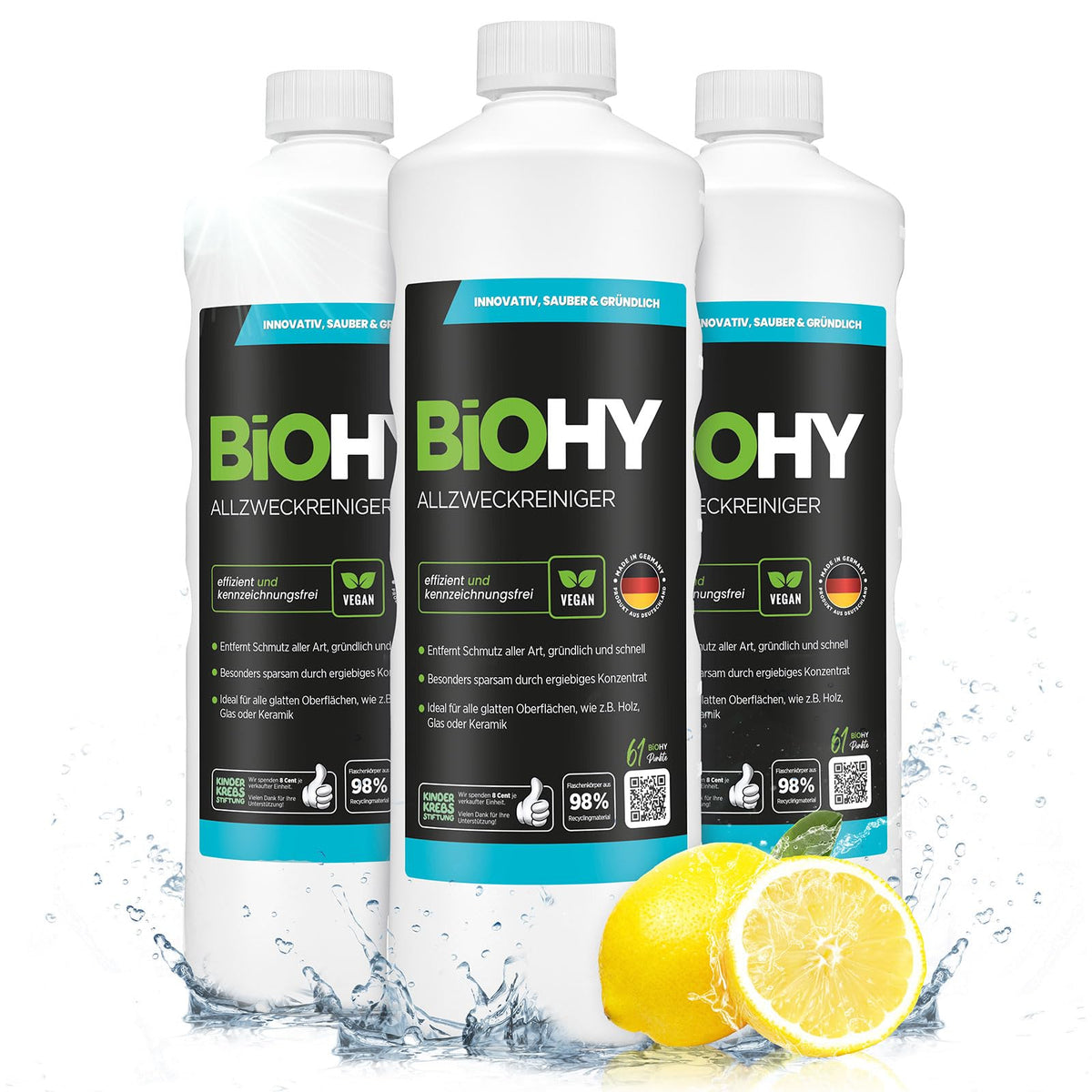 BiOHY Wischroboter Reiniger für Station mit Orangenduft (2 x 1 Liter)