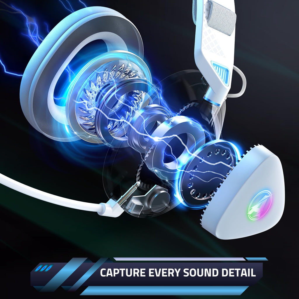 Gaming Headset Wireless für PS5 PS4 PC MAC Handy, 2.4Ghz(USB & Typ-C)+ BT