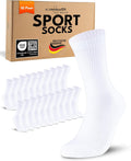 10 Paar Sportsocken Tennissocken Herren Damen Atmungsaktive Crew Socken Baumwolle