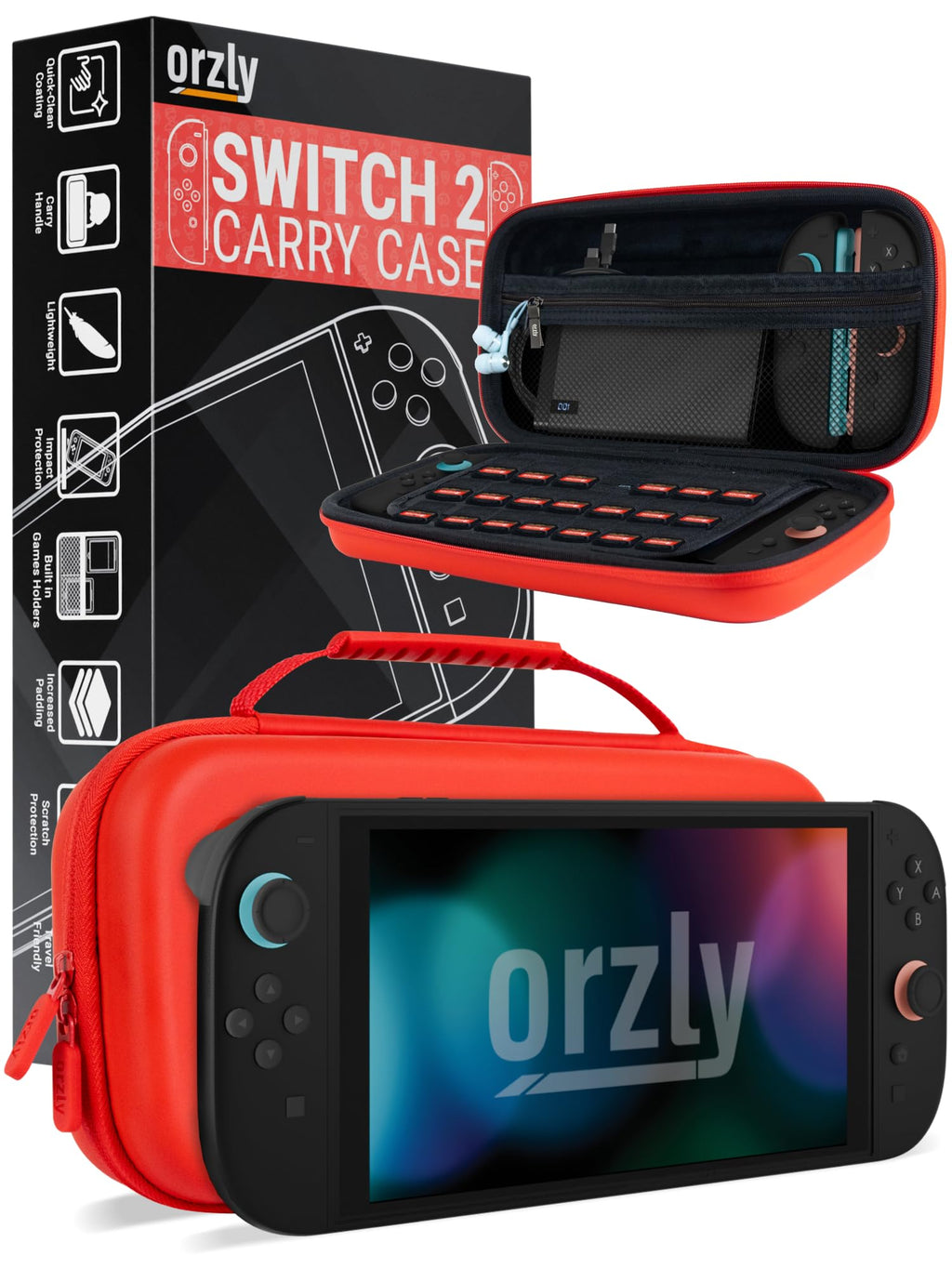 Orzly Tragetasche kompatibel mit Nintendo Switch Lite (2019) – Aufbewahrungstasche - Hartschalen Case/Hülle/Schutzhülle für die Verwendung mit der Nintendo Switch Lite Konsole & Accesoires - ROSA