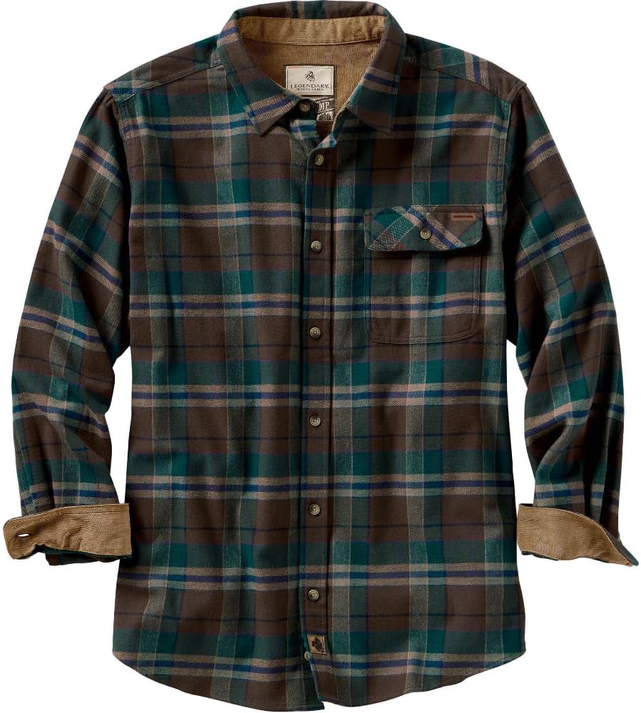 Legendary Whitetails Herren-Langarm-Flanellhemd mit Knopfleiste aus 100 % Baumwolle