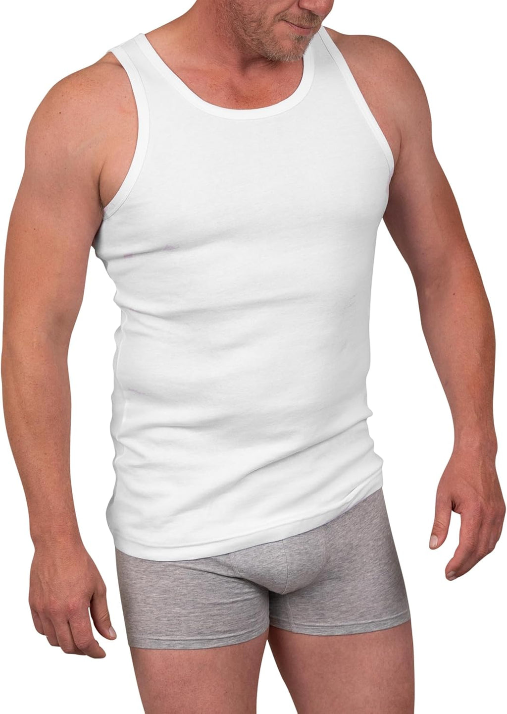 Basic Treasure 5er Pack Unterhemd Herren 100% Baumwolle, Tank Top