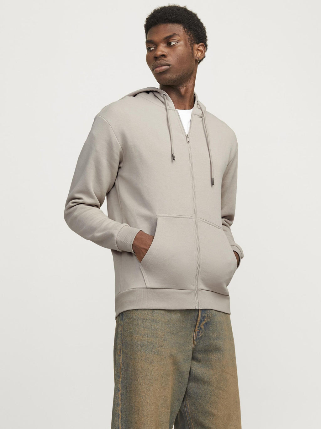 JACK & JONES Herren Jjebradley Sweat Zip Hood Noos Sweatshirtjacke (1er Pack)